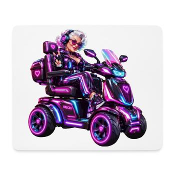 Cyberpunk & Zukunfts-Sci-Fi-Mobilroller - Mousepad (Querformat) - Weiß - Vorne