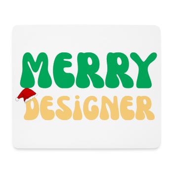 Fröhliches Weihnachtsgeschenk mit Designer-Grafikgrafiker - Mousepad (Querformat) - Weiß - Vorne