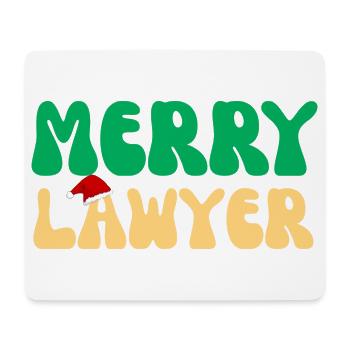 Fröhlicher Anwalt Weihnachtspullover Lustiges Anwaltsweihnachten - Mousepad (Querformat) - Weiß - Vorne
