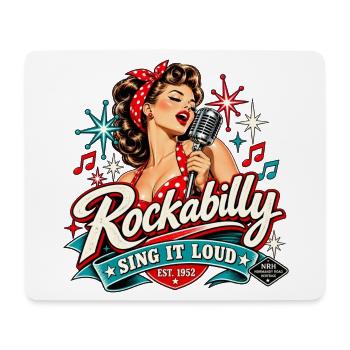 Rockabilly-Sänger – Sing It Loud 1952 - Mousepad (Querformat) - Weiß - Vorne