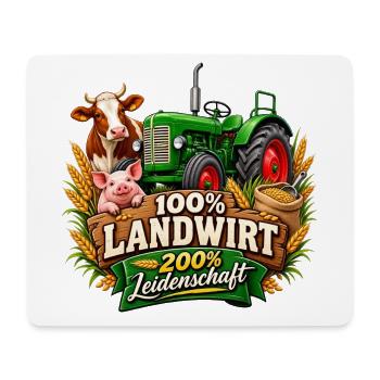 Landwirt Leidenschaft Traktor Design - Mousepad (Querformat) - Weiß - Vorne