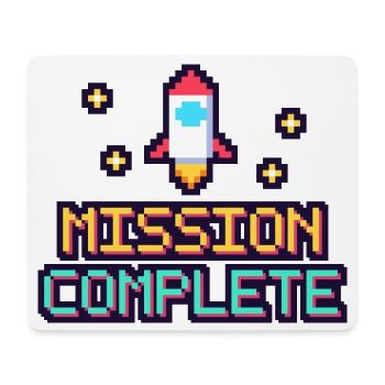 Pixel Mission Abgeschlossen - Mousepad (Querformat) - Weiß - Vorne