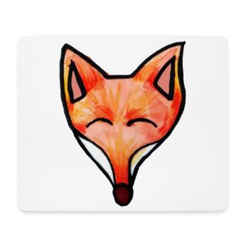 Aquarell Fuchskopf-Lächeln - Mousepad (Querformat) - Weiß - Vorne