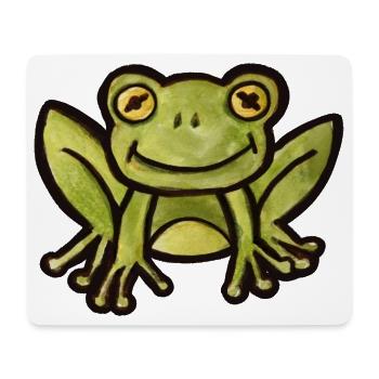 Aquarell Frosch-Anhänger - Mousepad (Querformat) - Weiß - Vorne