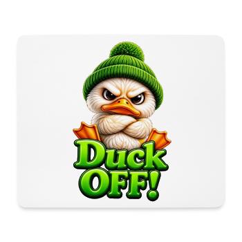 Ente Mütze Grimmig Duck Off - Mousepad (Querformat) - Weiß - Vorne