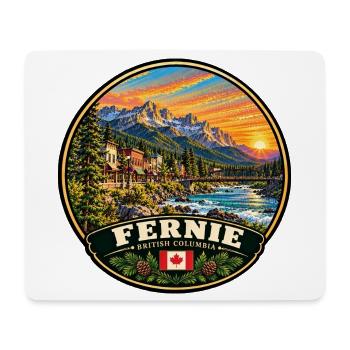 Fernie British Columbia Kanada Berge Natur - Mousepad (Querformat) - Weiß - Vorne