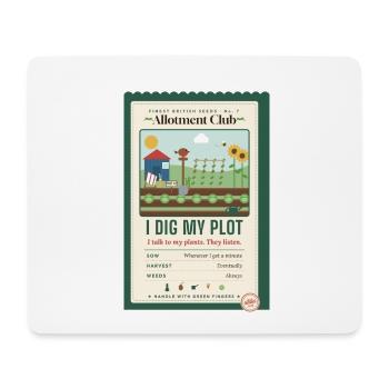 Ich freue mich über das Gärtnergeschenk meines Parzellen-Allotment Clubs. - Mousepad (Querformat) - Weiß - Vorne