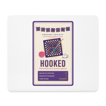 Häkel-Granny-Square-Geschenk - Mousepad (Querformat) - Weiß - Vorne