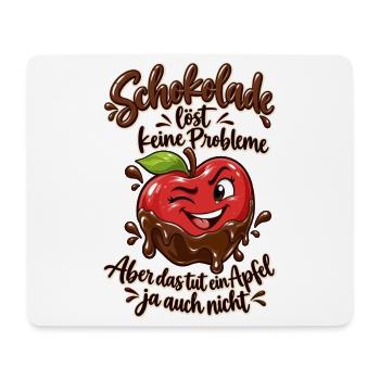 Schokolade löst keine Probleme – Lustiger Spruch - Mousepad (Querformat) - Weiß - Vorne