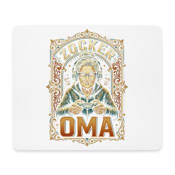 Zocker Oma Gaming Zocken Gamer Lustig - Mousepad (Querformat) - Weiß - Vorne