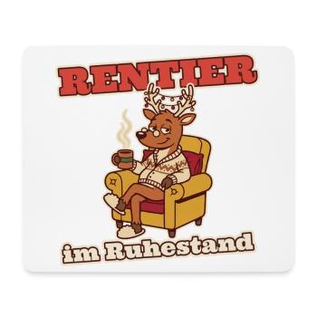 Rentier im Ruhestand Rente - Mousepad (Querformat) - Weiß - Vorne