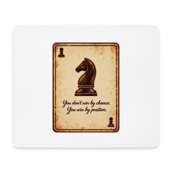 Schach Motivation Springer Strategie Erfolg Spruch - Mousepad (Querformat) - Weiß - Vorne
