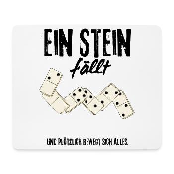 Domino Effekt Dominosteine Spiel Strategie Retro - Mousepad (Querformat) - Weiß - Vorne