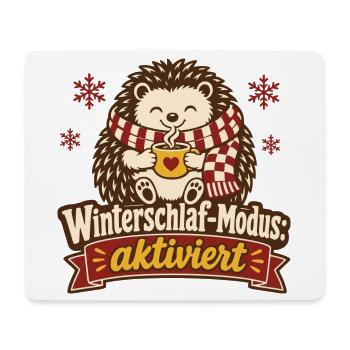 Igel Winterschlaf Modus Gemütlich Winter - Mousepad (Querformat) - Weiß - Vorne