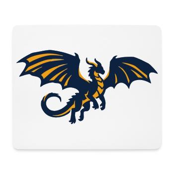 Blauer Drache Illustration - Mousepad (Querformat) - Weiß - Vorne