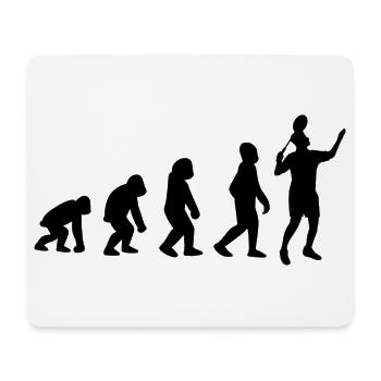 Badminton Evolution - Mousepad (Querformat) - Weiß - Vorne