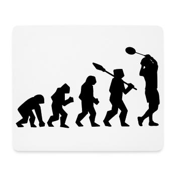 Badmintonspieler Evolution - Mousepad (Querformat) - Weiß - Vorne