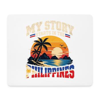 Filipino Amerikaner Zwei Kulturen Herkunft - Mousepad (Querformat) - Weiß - Vorne