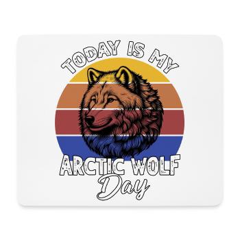 Polarwolf Arctic Wolf - Mousepad (Querformat) - Weiß - Vorne