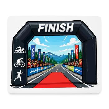 Finishlinie Sprint-Event Illustration - Mousepad (Querformat) - Weiß - Vorne
