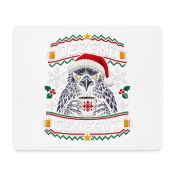 Dezent Genervt | Ugly Christmas Crow - Mousepad (Querformat) - Weiß - Vorne