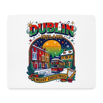 Festive Dublin Ireland Christmas Holiday Scene - Mousepad (Querformat) - Weiß - Vorne