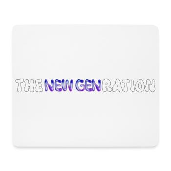 Y2K Schriftzug Grafik The New Generation Cyberpunk - Mousepad (Querformat) - Weiß - Vorne