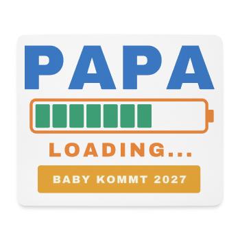 Papa Loading – Baby kommt 2027 - Mousepad (Querformat) - Weiß - Vorne