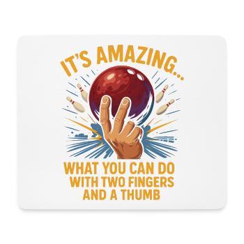 It's Amazing What You Can Do With Two Fingers - Mousepad (Querformat) - Weiß - Vorne