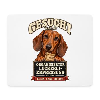 Liebevolles und humorvolles Dackel Design - Mousepad (Querformat) - Weiß - Vorne