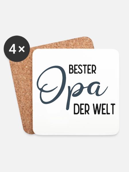 Best Grandpa of the World - award design - Coasters (set of 4) - white