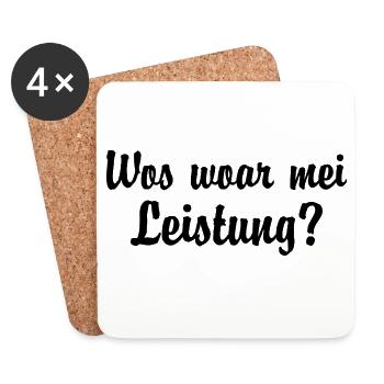 Wos Woar Mei Leistung Grasser Meischberger - Untersetzer (4er-Set) - Weiß - Vorne