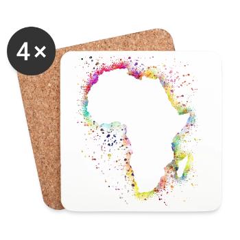 Afrika - Untersetzer (4er-Set) - Weiß - Vorne