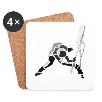 strummer-spread - Dessous de verre (lot de 4) - blanc - Devant