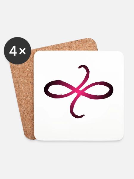 Keltische Symbole Freundschaft Symbol - Untersetzer (4er-Set) - Weiß