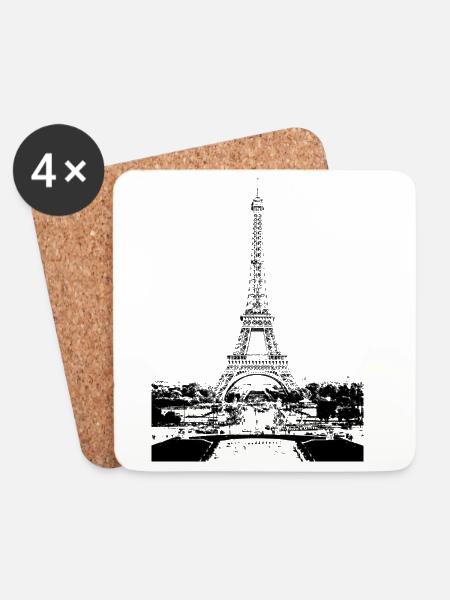 Paris. - Untersetzer (4er-Set) - Weiß