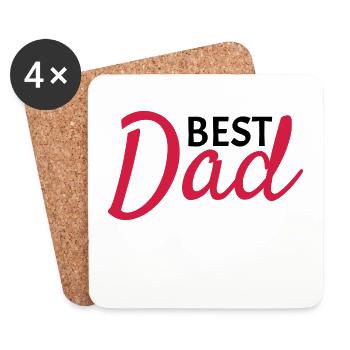 Best Dad - Untersetzer (4er-Set) - Weiß - Vorne