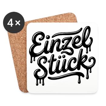 Einzelstück - Untersetzer (4er-Set) - Weiß - Vorne