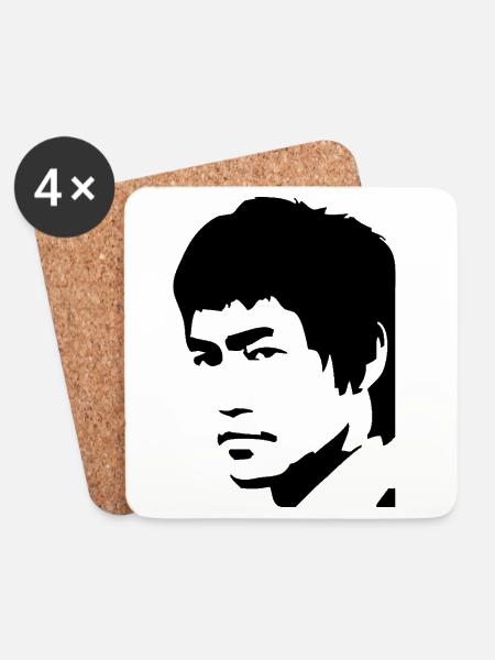 Bruce Lee die Legende - Untersetzer (4er-Set) - Weiß