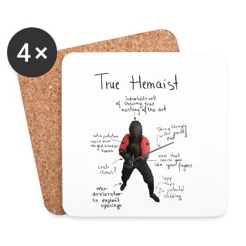 Ein echter Schwertkämpfer. HEMA. Schwertkampf. - Untersetzer (4er-Set) - Weiß - Vorne