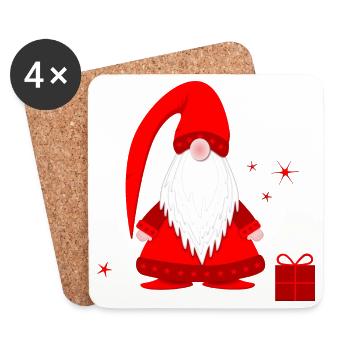 Wichtel wichteln Wichtelgeschenk Weihnachten - Untersetzer (4er-Set) - Weiß - Vorne