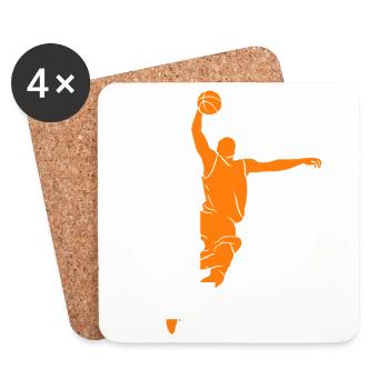 NUMBER 11 BASKETBALL 11TH BIRTHDAY - Coasters (set of 4) - white - Front