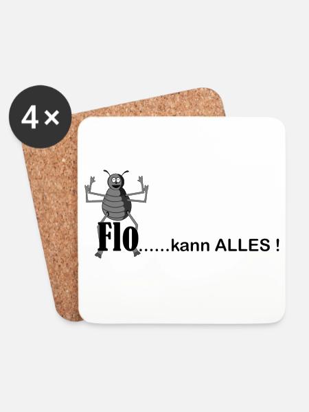 floh kann alles - Untersetzer (4er-Set) - Weiß