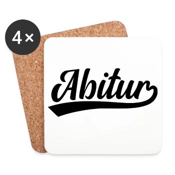 Abitur Abi - Untersetzer (4er-Set) - Weiß - Vorne
