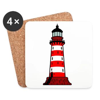 Lighthouse - Coasters (set of 4) - white - Front