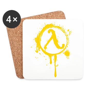 Halbwertszeit Widerstand Lambda-Symbol - Untersetzer (4er-Set) - Weiß - Vorne