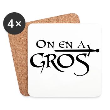 On en a gros - Dessous de verre (lot de 4) - blanc - Devant