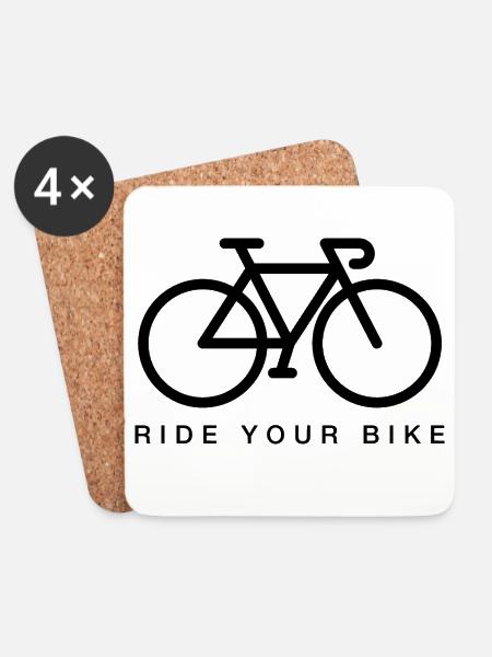 Bicycle - Ride your bike - Untersetzer (4er-Set) - Weiß