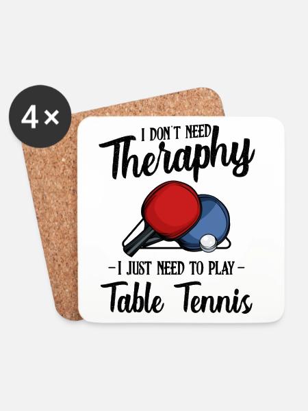 Table tennis - Coasters (set of 4) - white