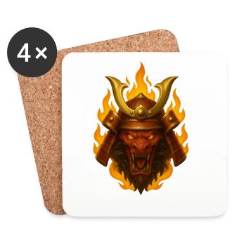 EMBER RONIN - Untersetzer (4er-Set) - Weiß - Vorne